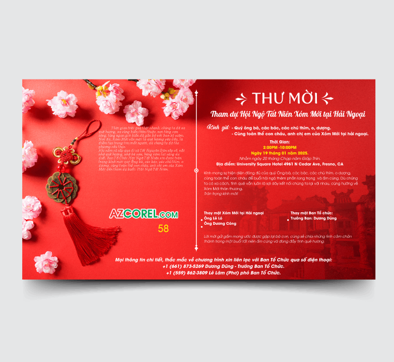 Thư mời Tham dự Hội Ngộ Tất Niên Xóm Mới