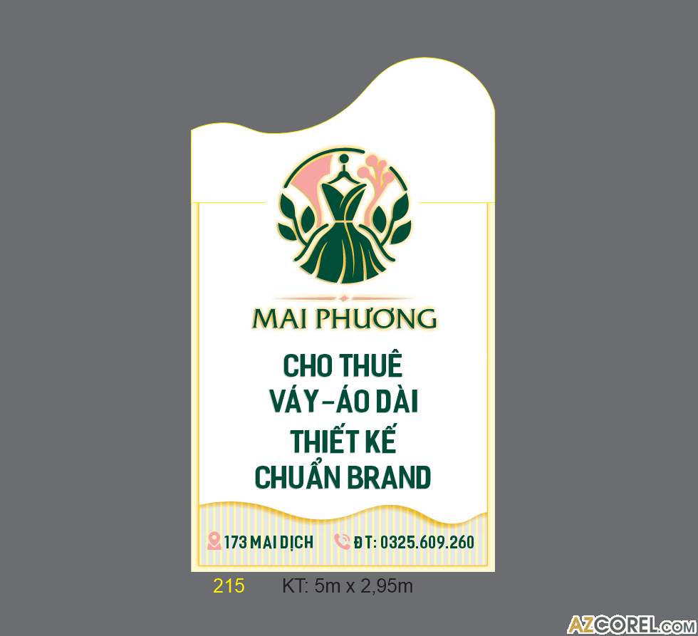 Biển quảng cáo Mai Phương Cho Thuê Váy - Áo Dài
