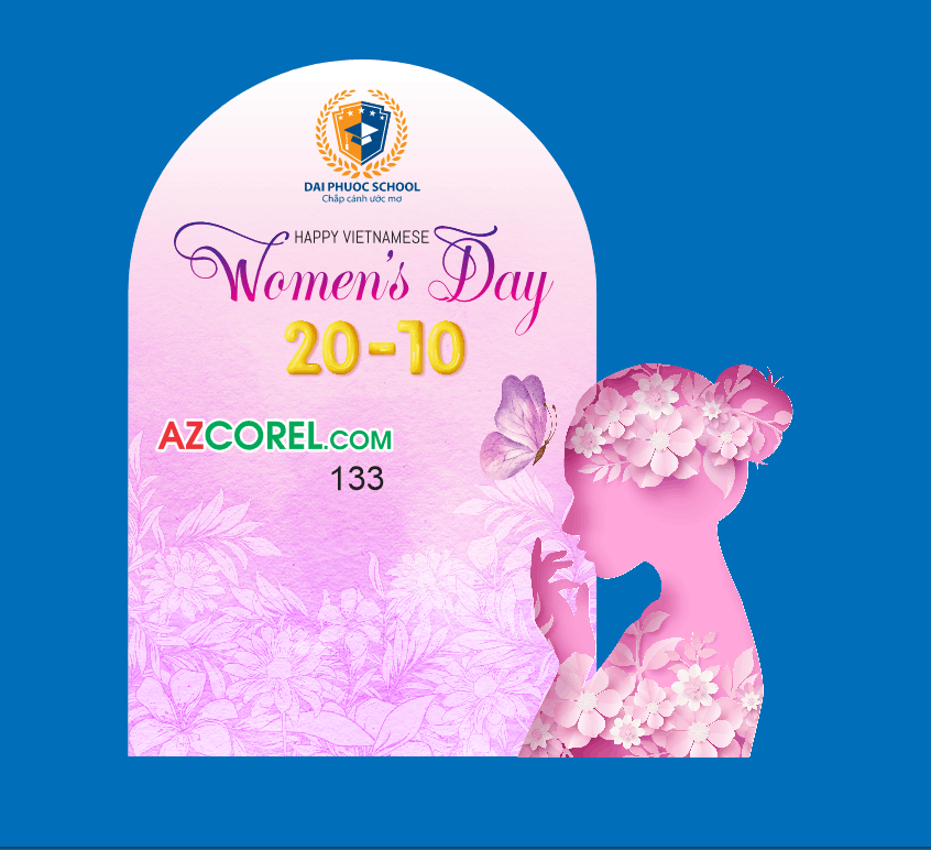 Happy Vietnamese Women's Day 20-10 file corel