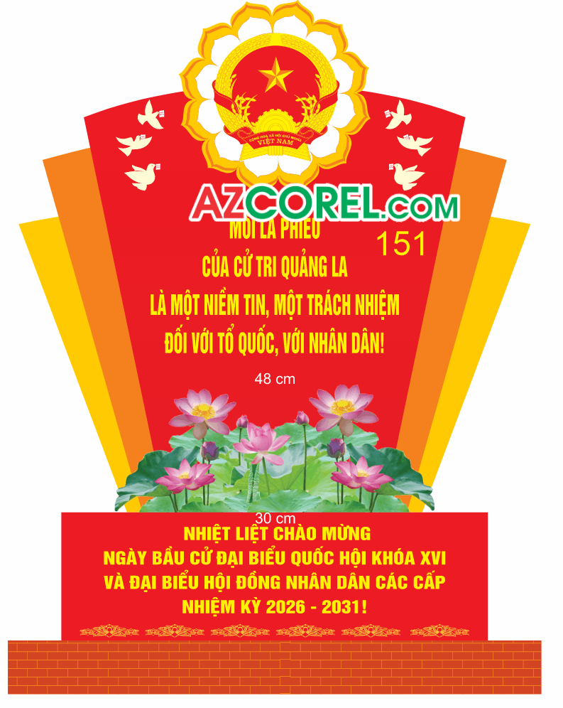 Cụm mô hình trang trí bầu cử XVI 2026 - 2031