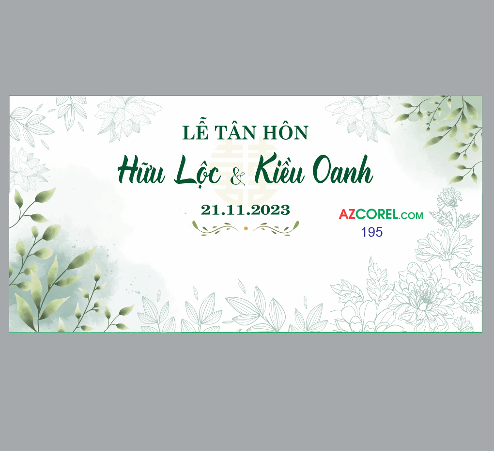 Backdrop đám cưới Wedding Hôn Hữu Lộc & Kiều Anh
