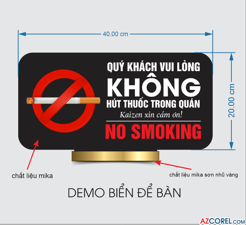 Quý khách vui lòng không hút thuốc trong quán