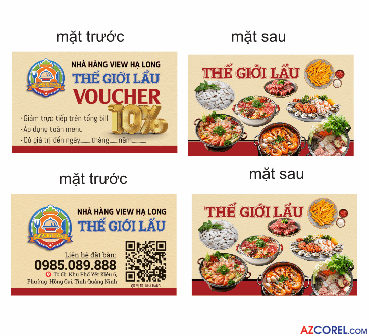 Mẫu thiết kế Voucher Thế Giới Lẩu Hạ Long
