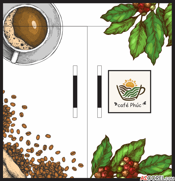 Trang trí cửa kính tiệm cà phê - trà sữa Phúc