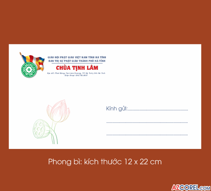 Phong bì chùa Tịnh Lâm - giáo hội phật giáo
