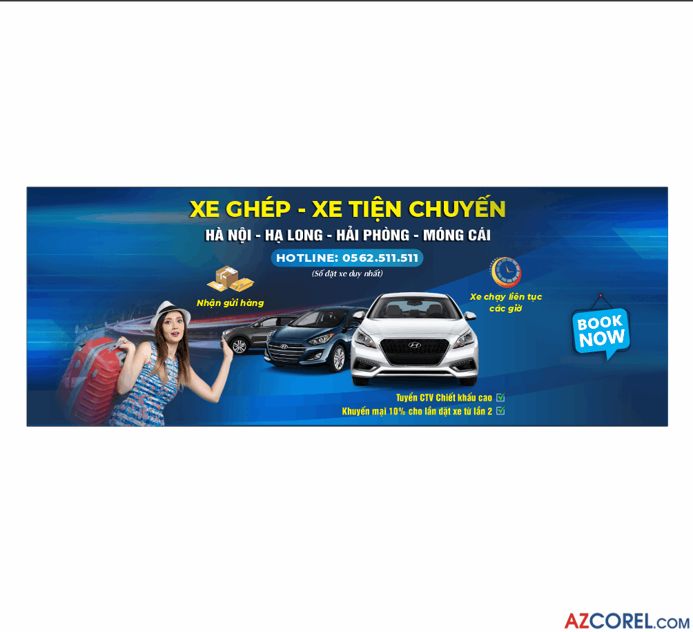 Biển quảng cáo xe ghép xe tiện chuyến file corel