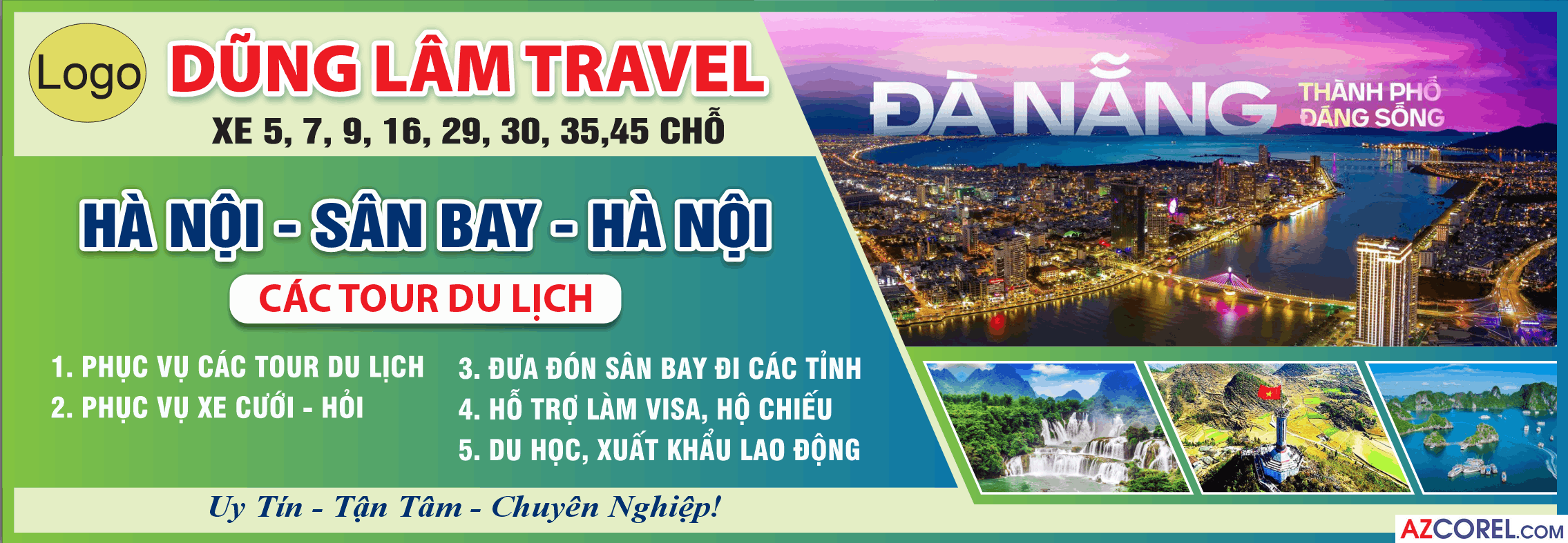 Banner Dũng Lâm Travel dịch vụ Xe du lịch